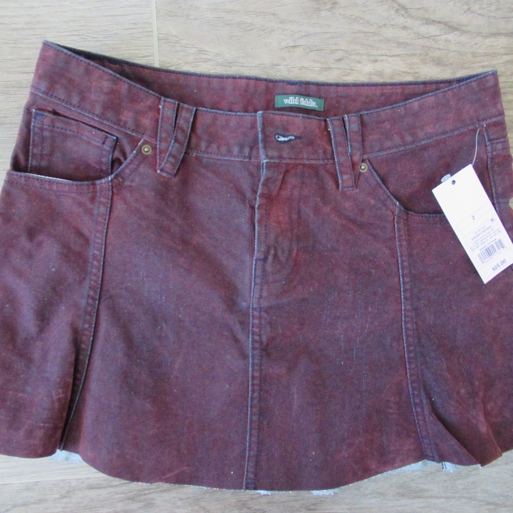 Wild Fable Burgundy Mini Skirt